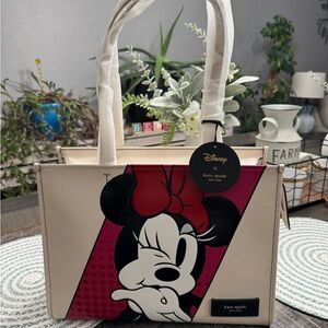 kate spade Beige, Red and Black Minnie Mouse Tote